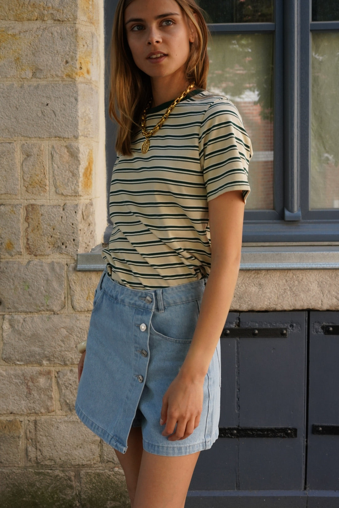 Jupe-short Sophie denim clair