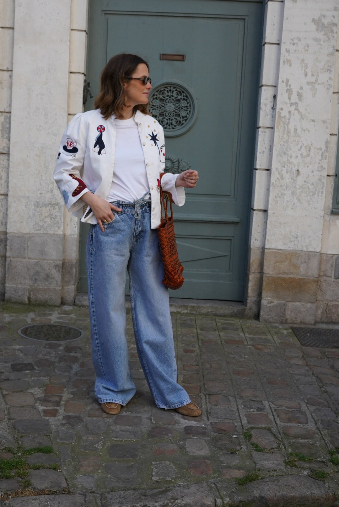 Veste Anouck blanc broderie circus