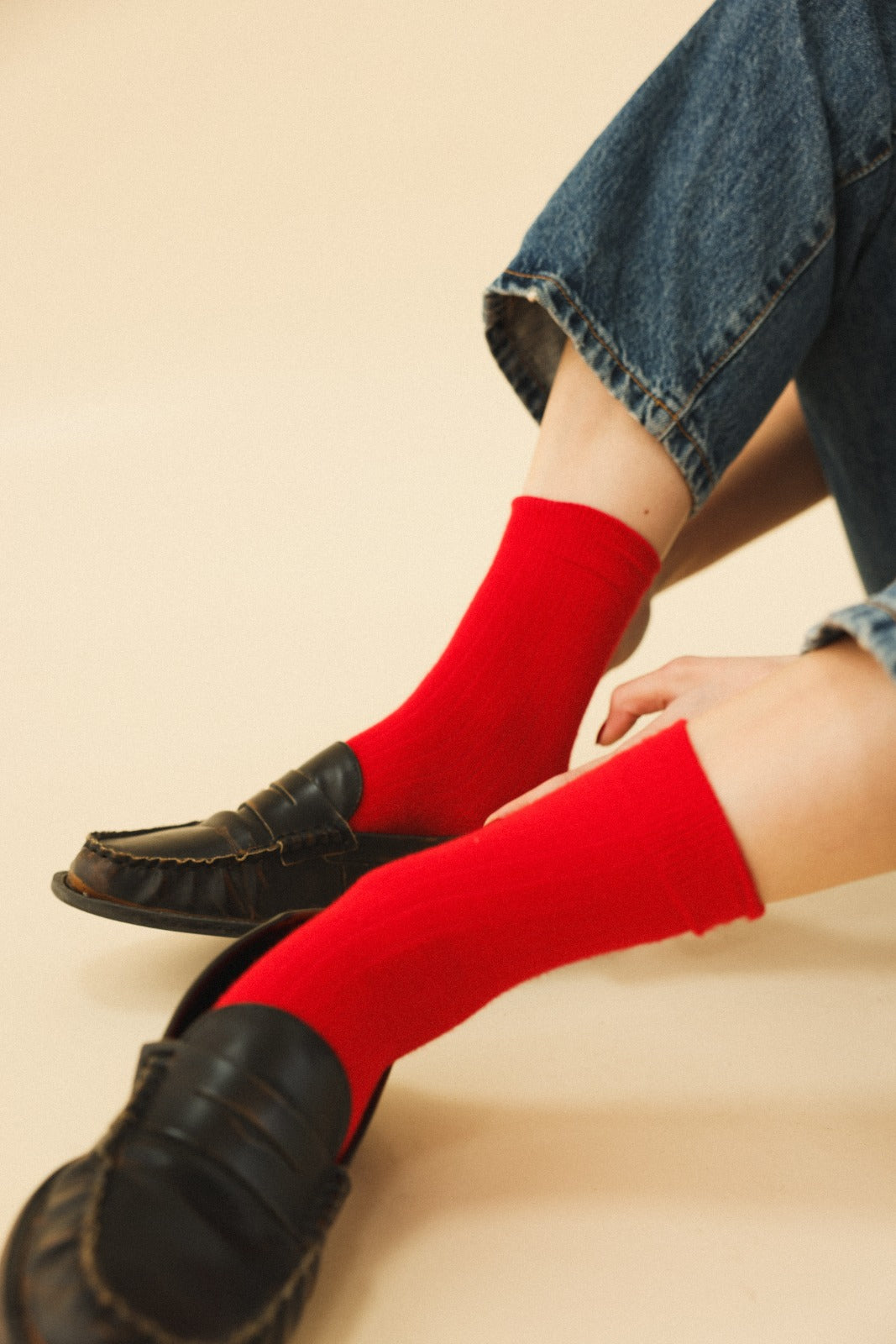 Chaussettes FILIPPA rouge