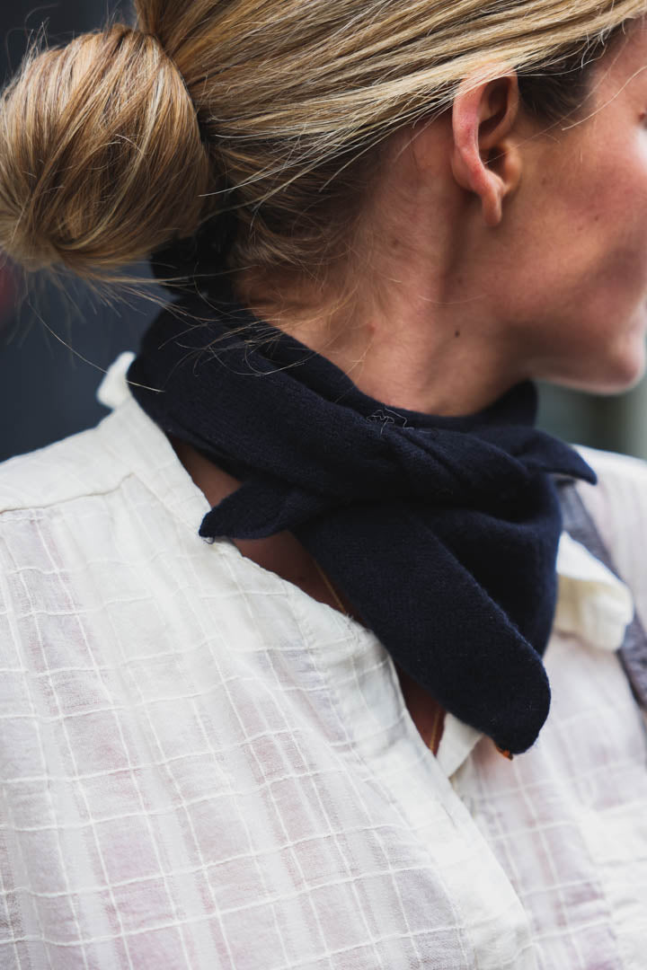 Foulard Ernest maille marine