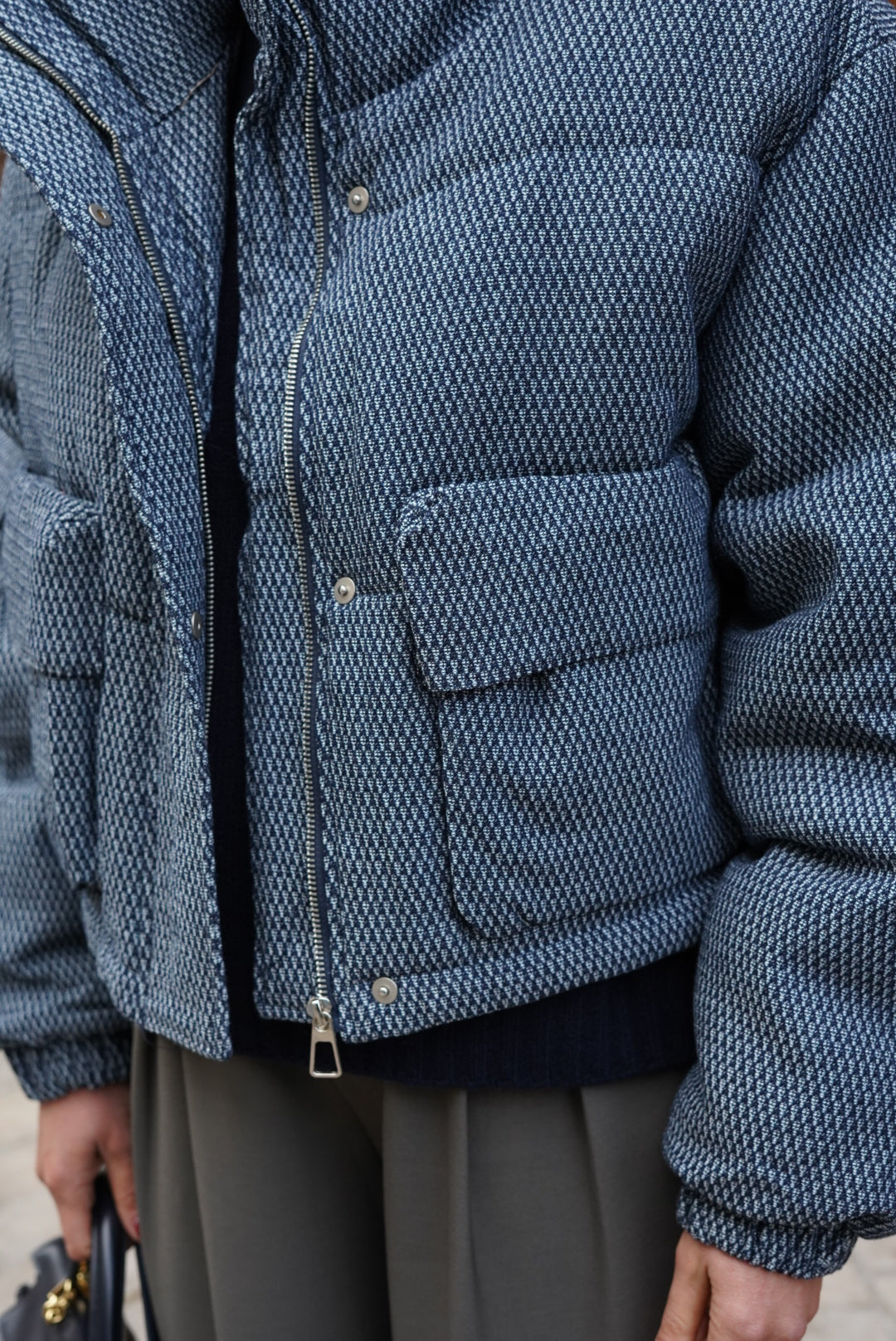 Doudoune Calixte motif bleu