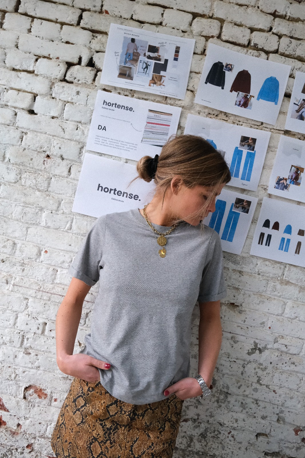 T-shirt MARCEL gris chiné