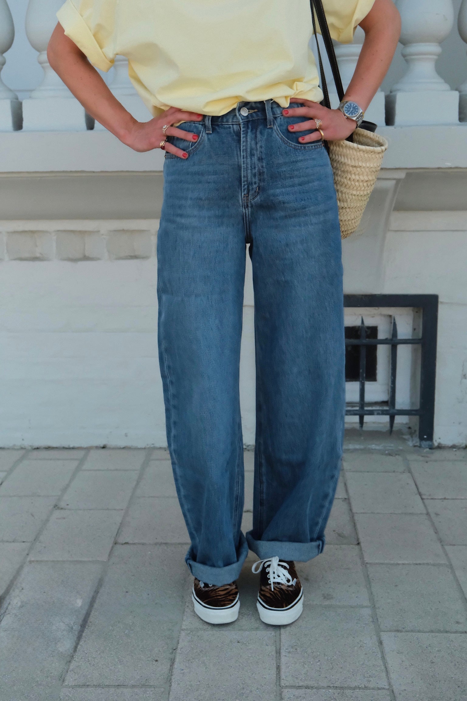 Auguste barrel blue jean