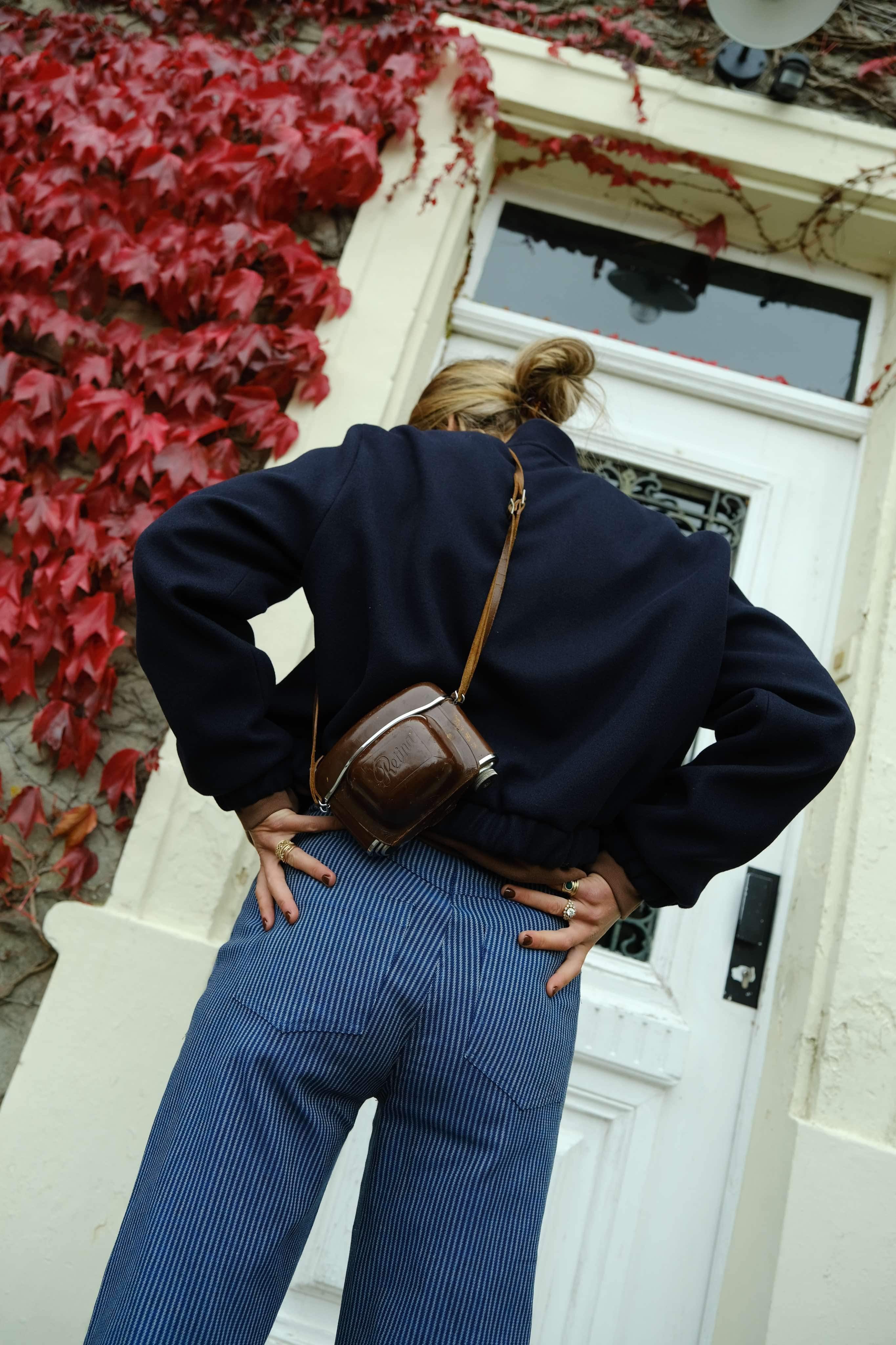 Pantalon VICTOR rayure marine