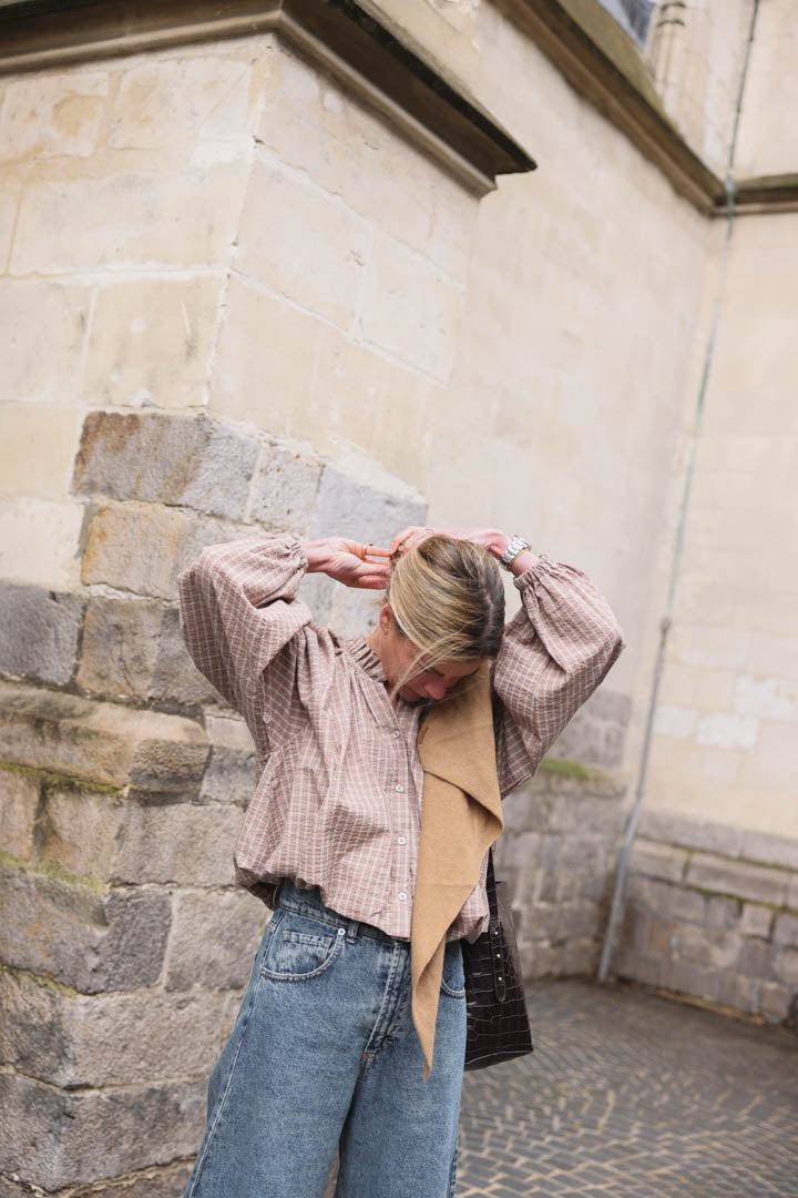 Foulard Ernest maille camel