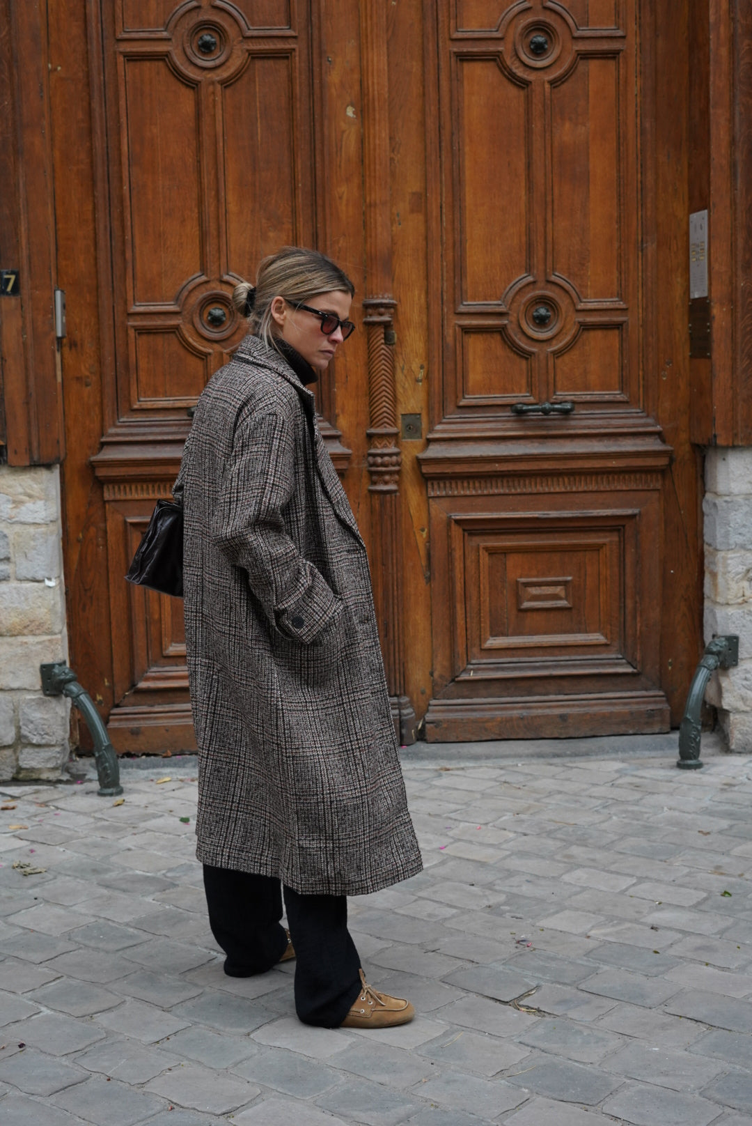 Manteau Nicolas carreaux chocolat