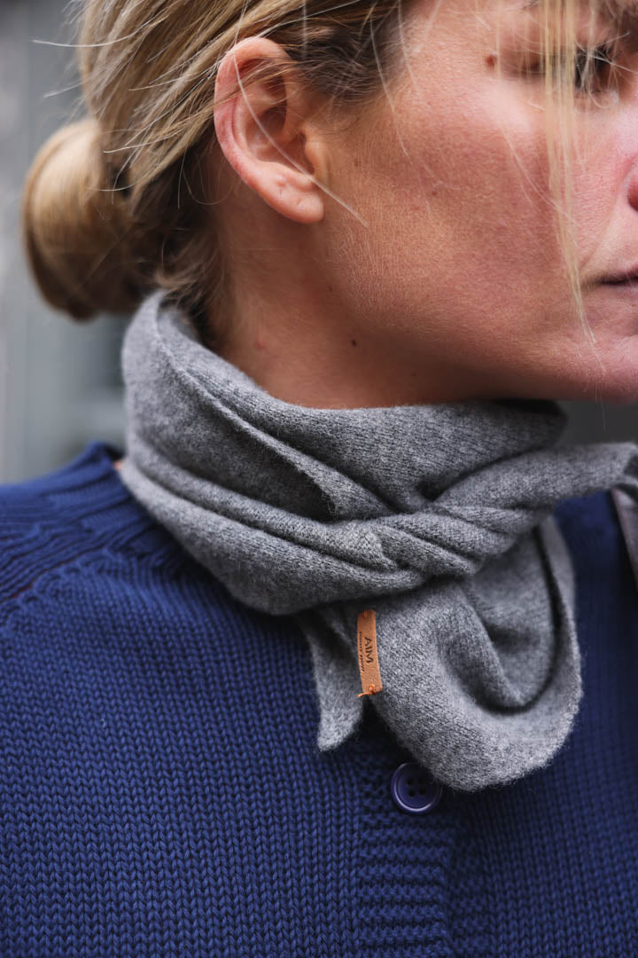 Foulard Ernest maille gris