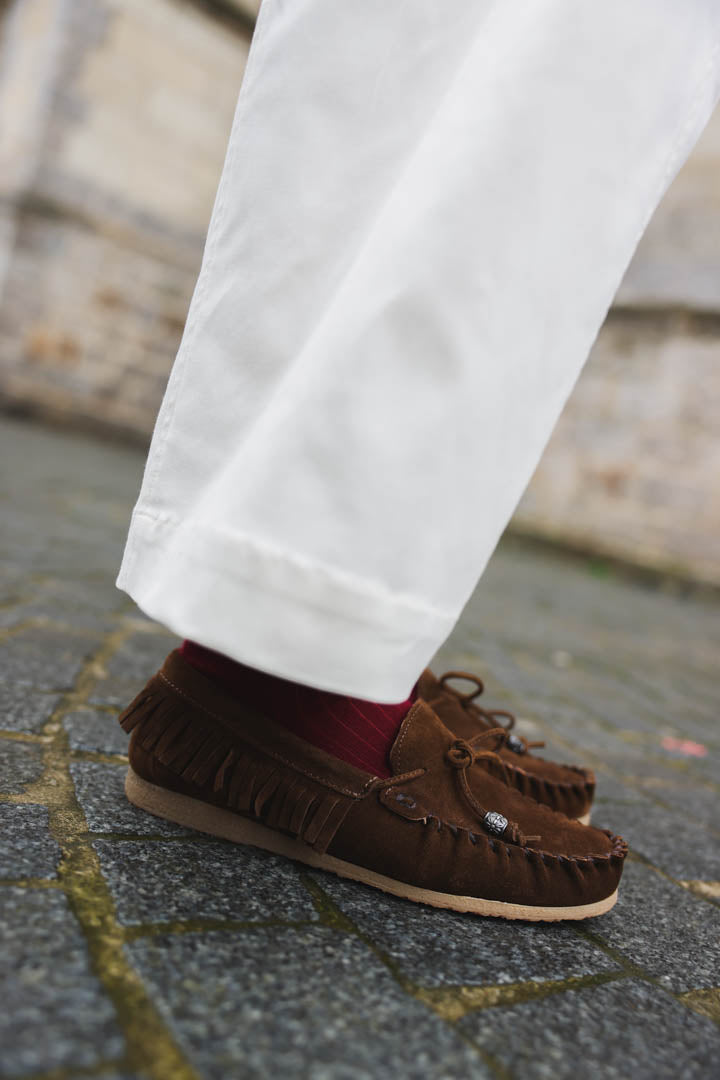 Mocassins daim chocolat