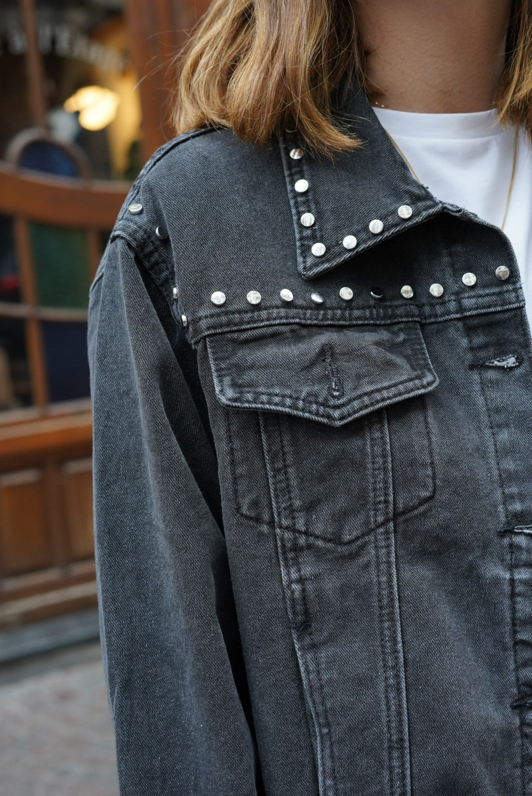Veste Thelma denim noir