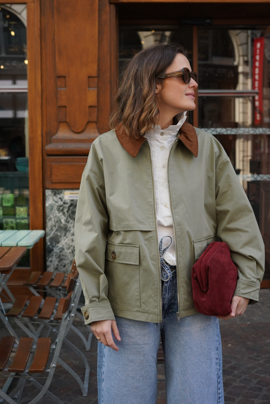 Veste Paula kaki clair