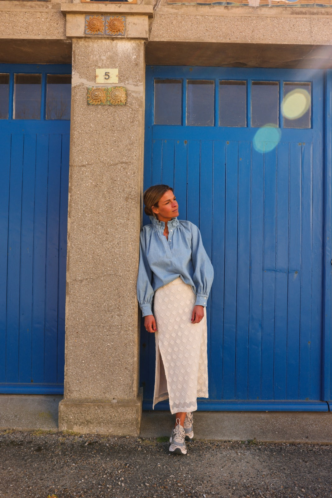 CELESTE ecru skirt