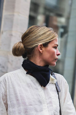 Foulard Ernest maille marine