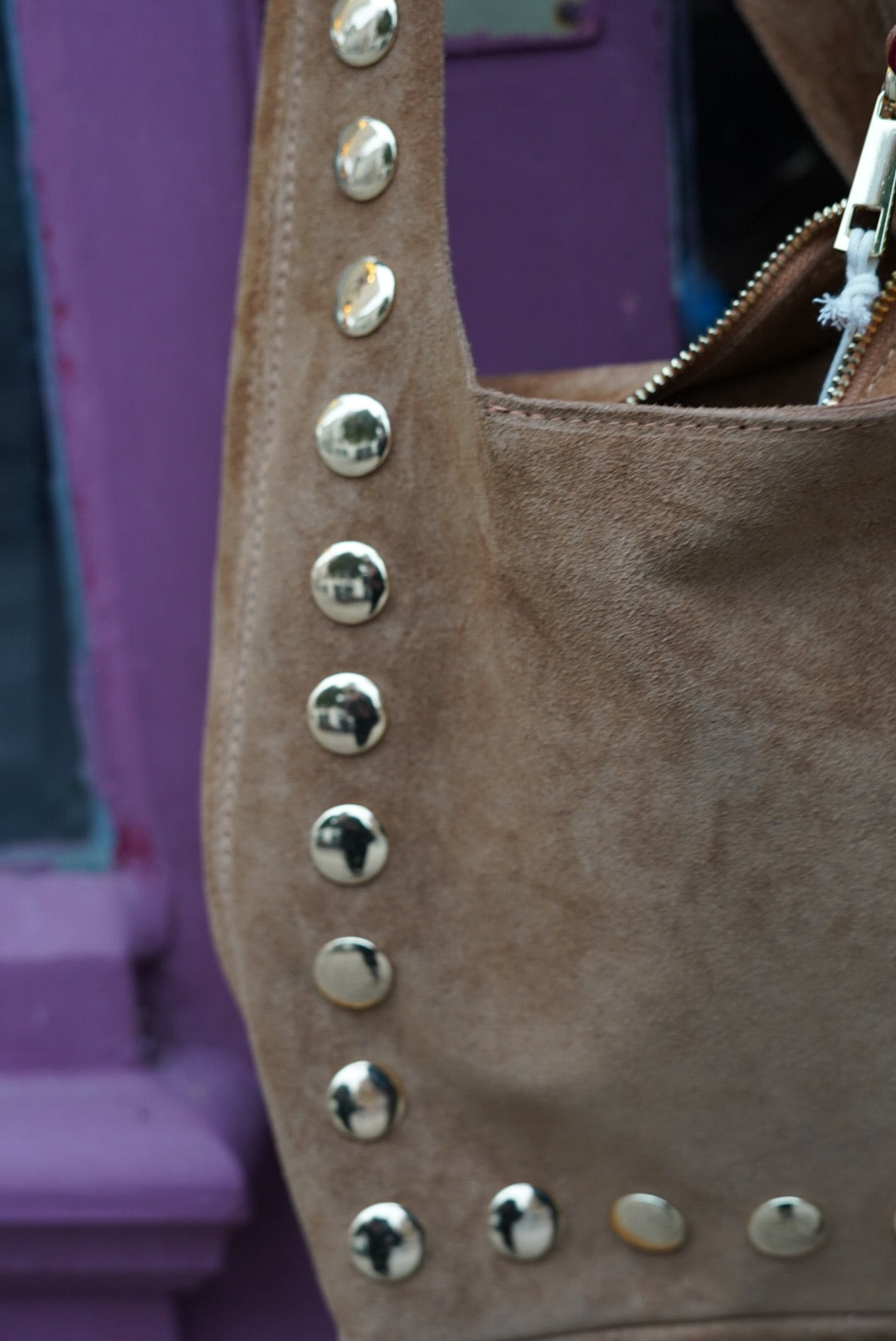 Sac daim clou camel
