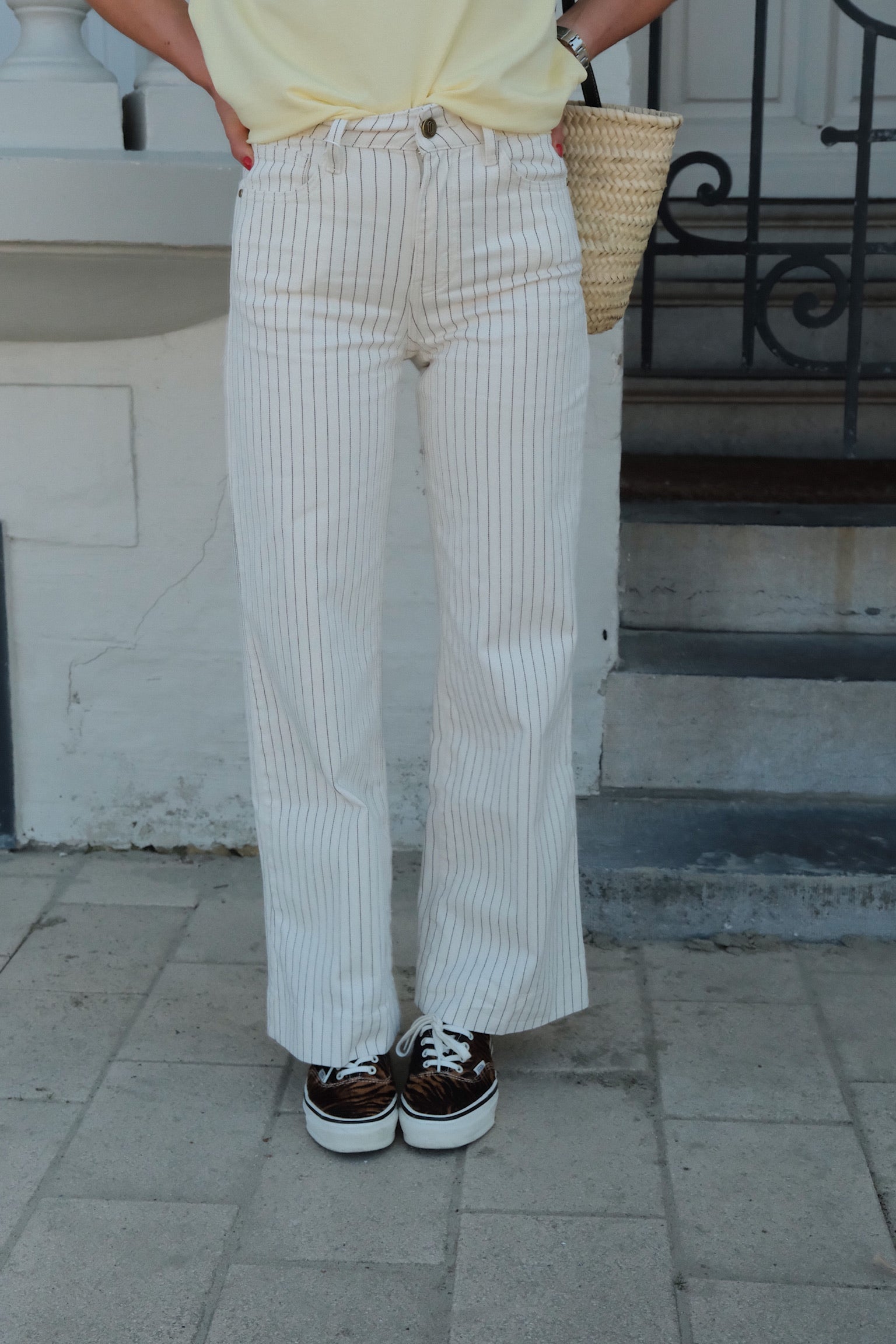Martin striped ecru jean