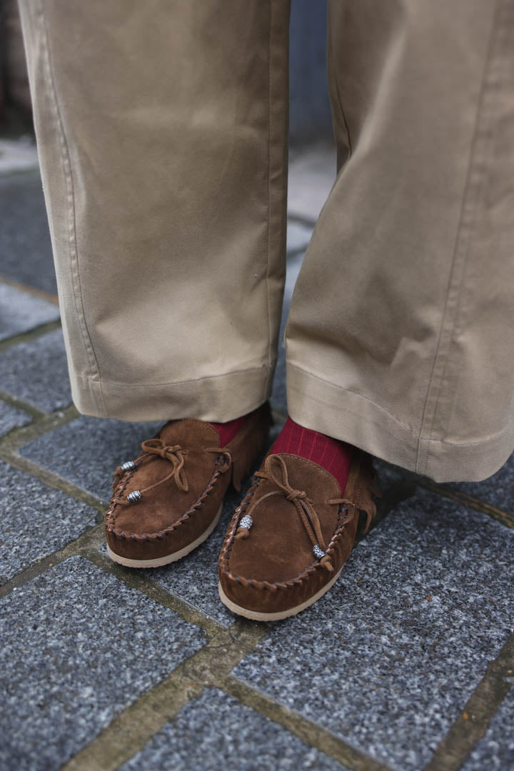 Mocassins daim chocolat