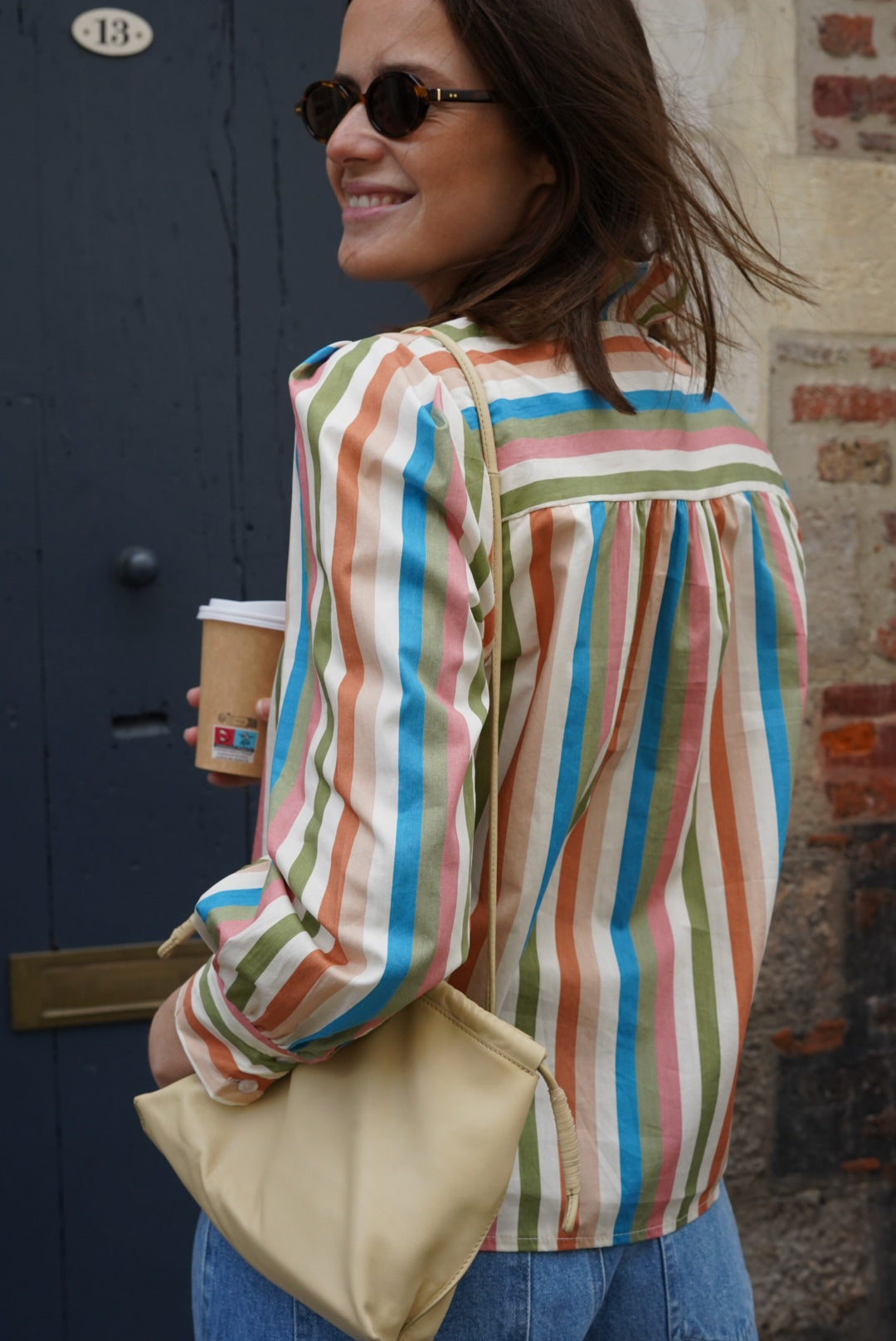 Chemise Marilou rayure multicolore bleu