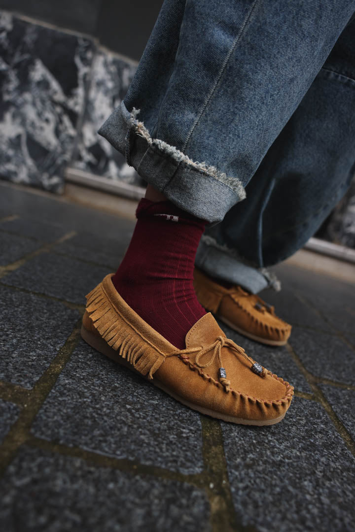 Mocassins daim camel