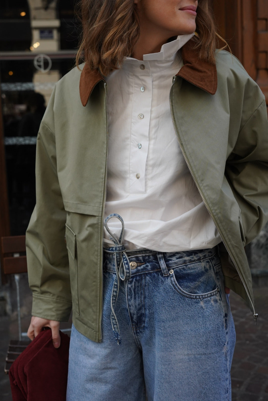 Veste Paula kaki clair