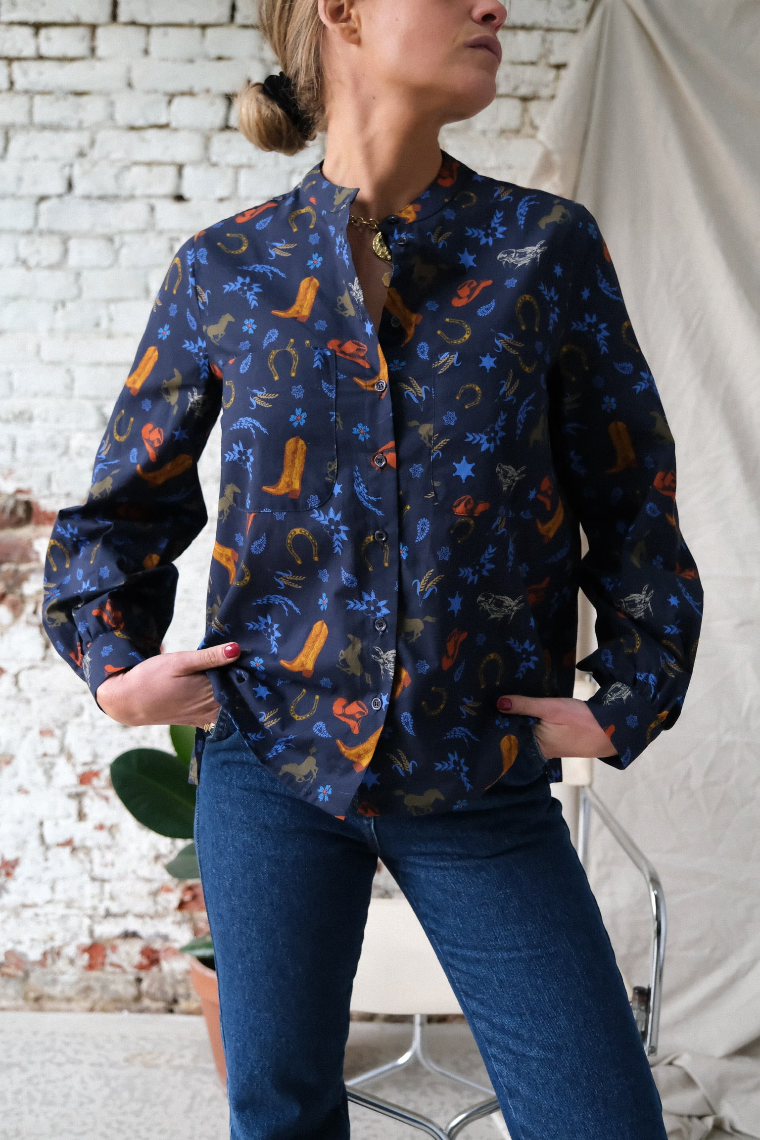 Chemise MARIA cowboy marine