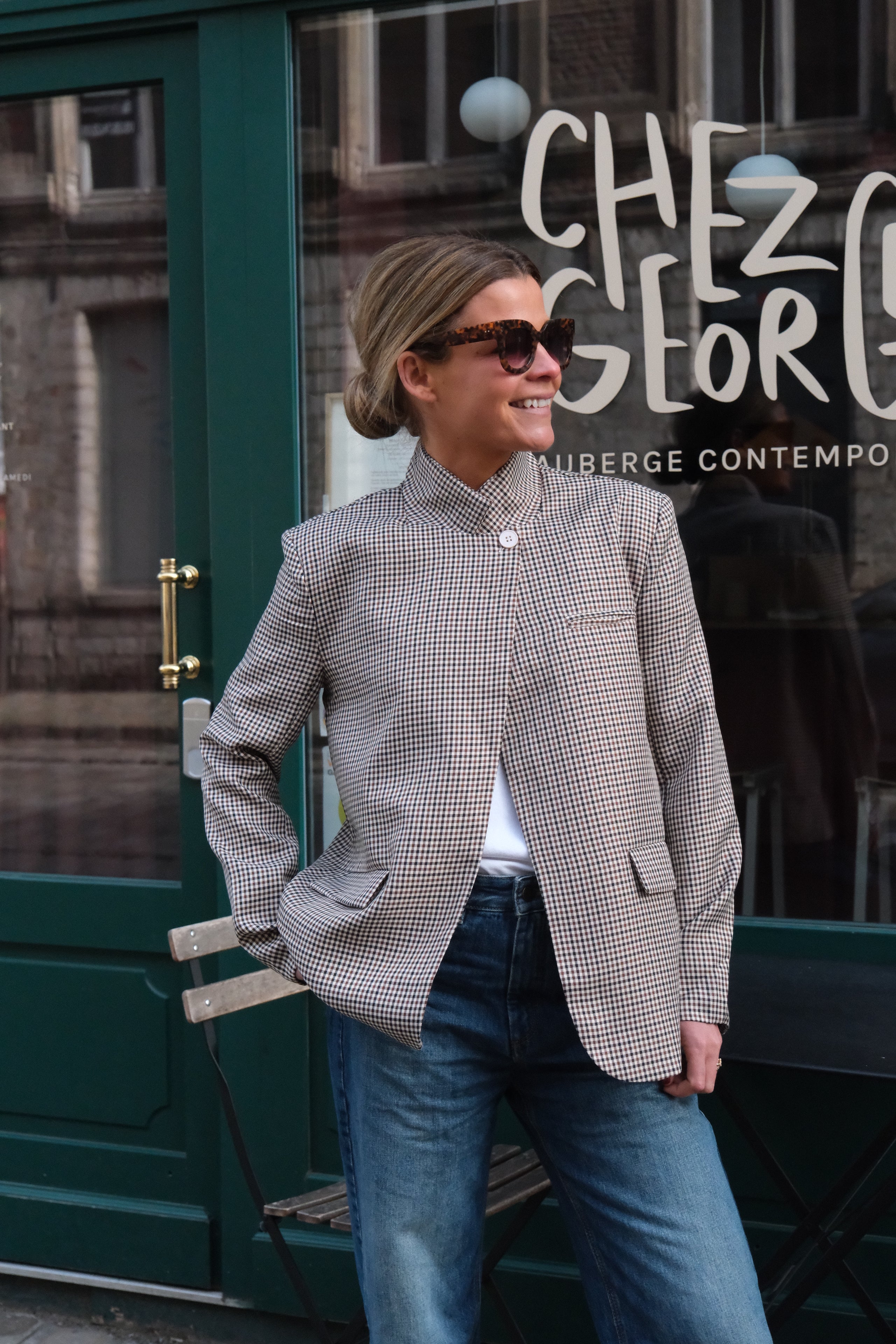 Clement Houndstooth Blazer