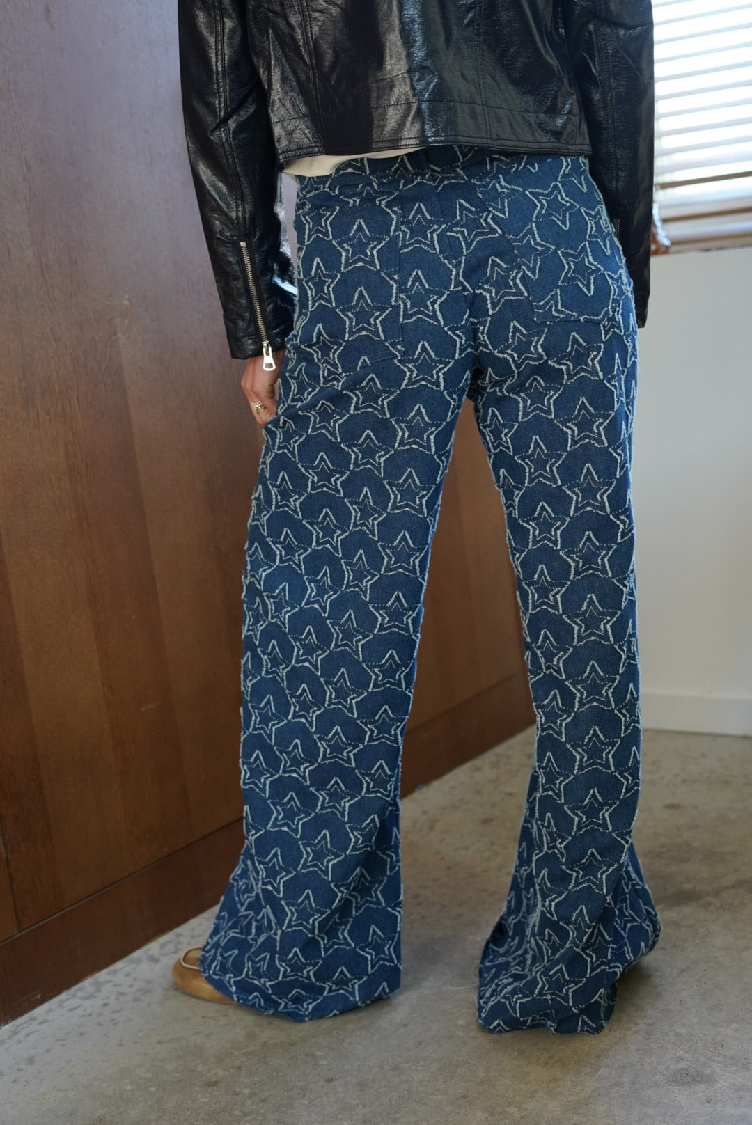 Isaac extra-wide star-print jeans