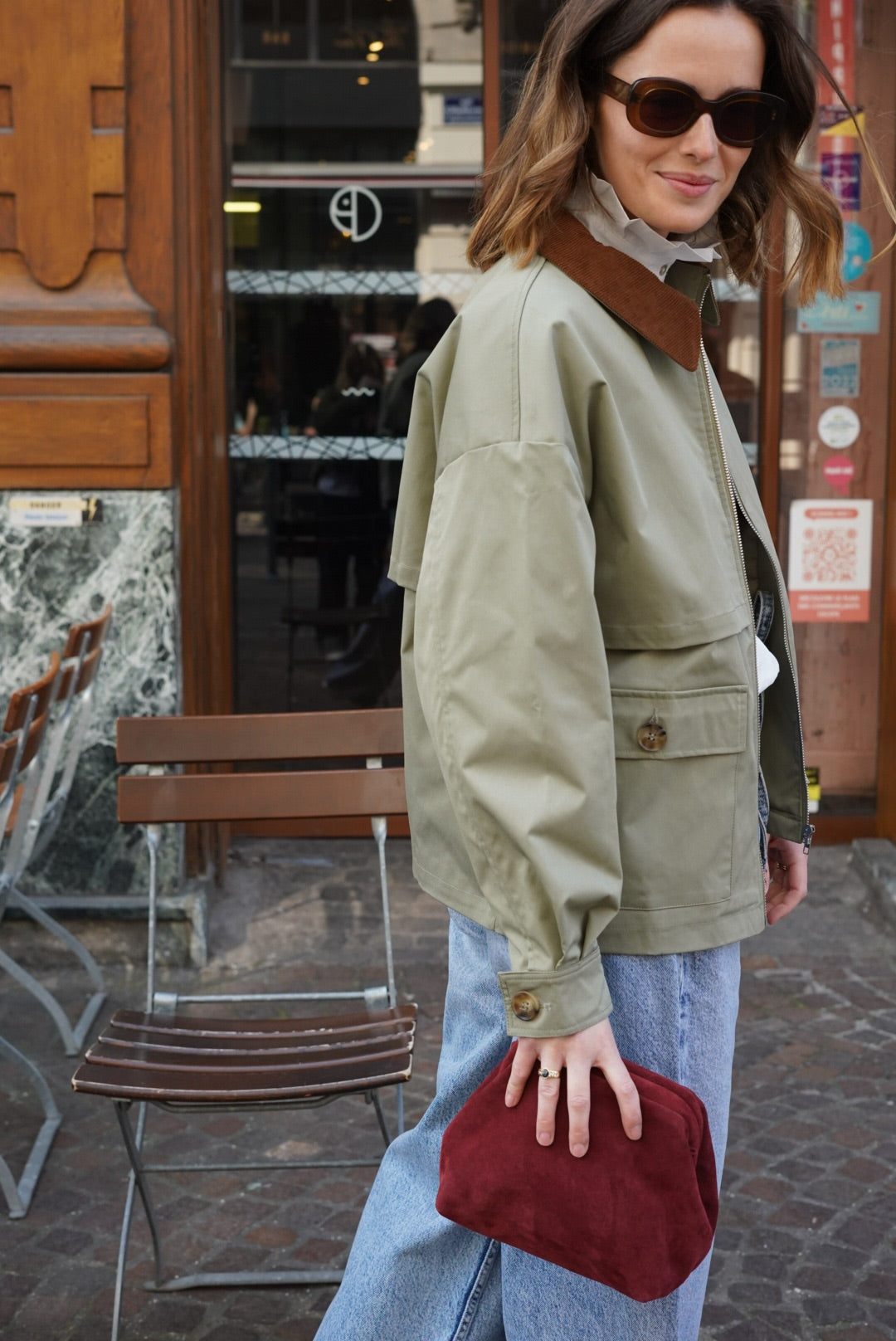 Veste Paula kaki clair