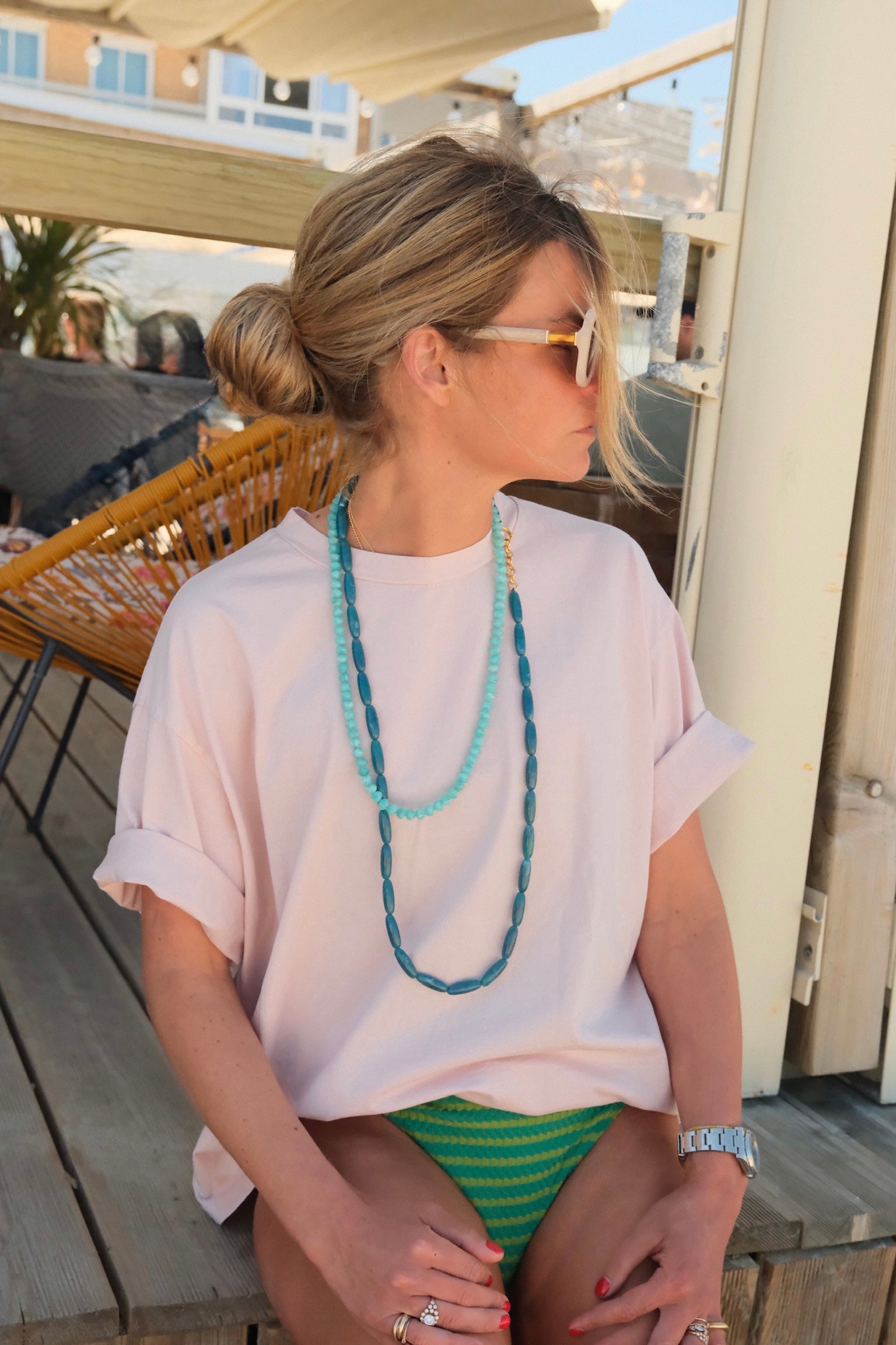 T-shirt Achille rose pâle