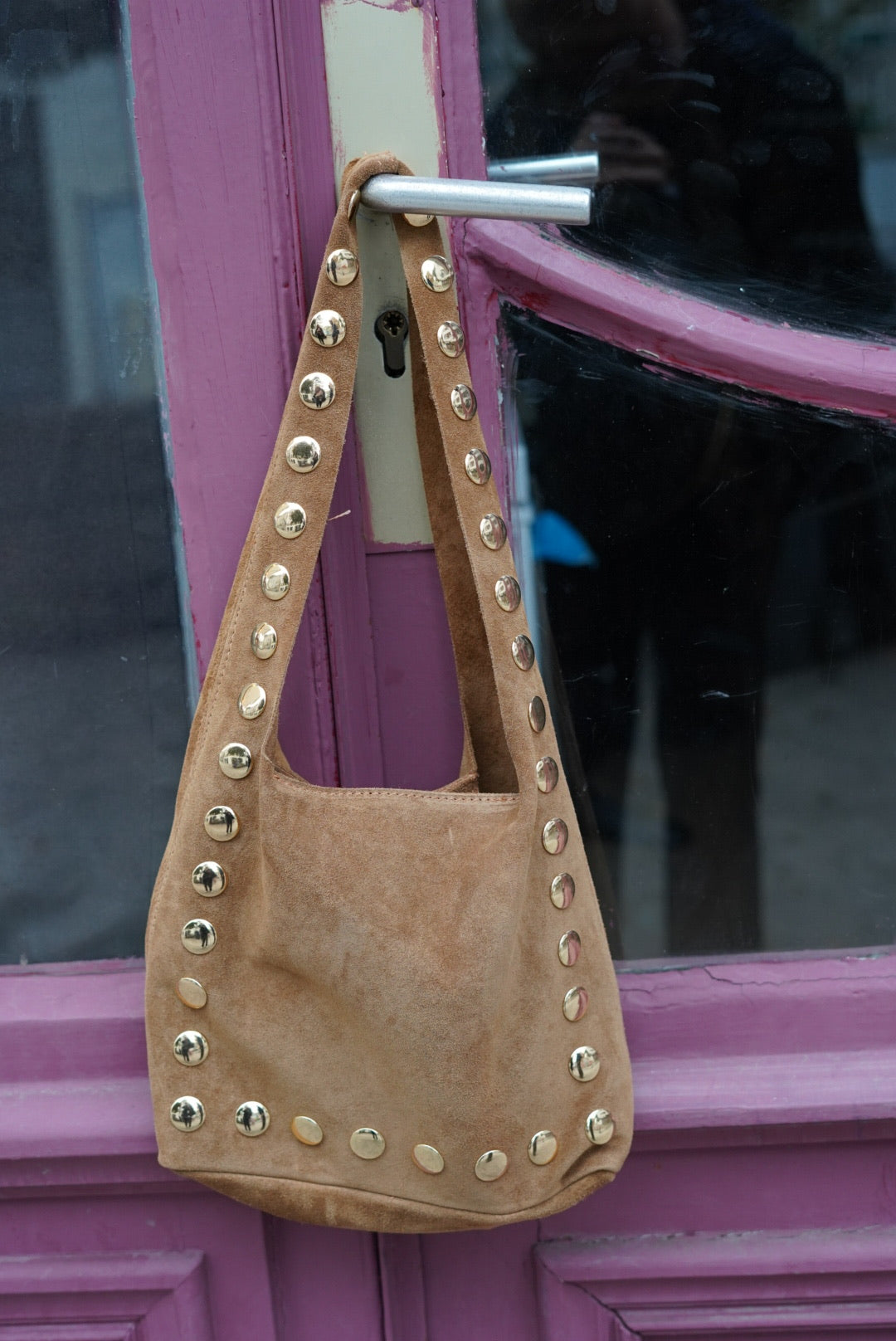 Sac daim clou camel