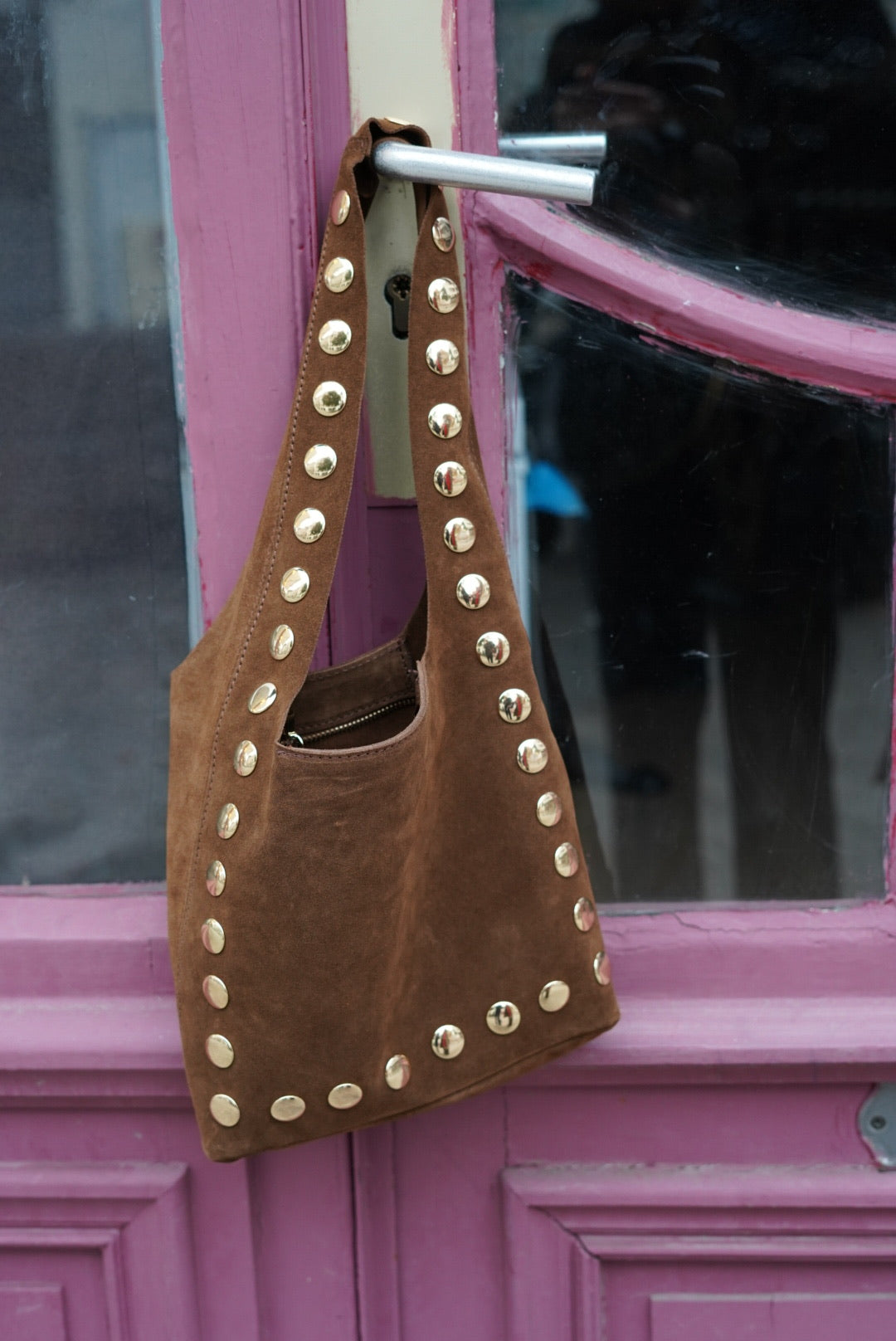 Sac daim clou brun