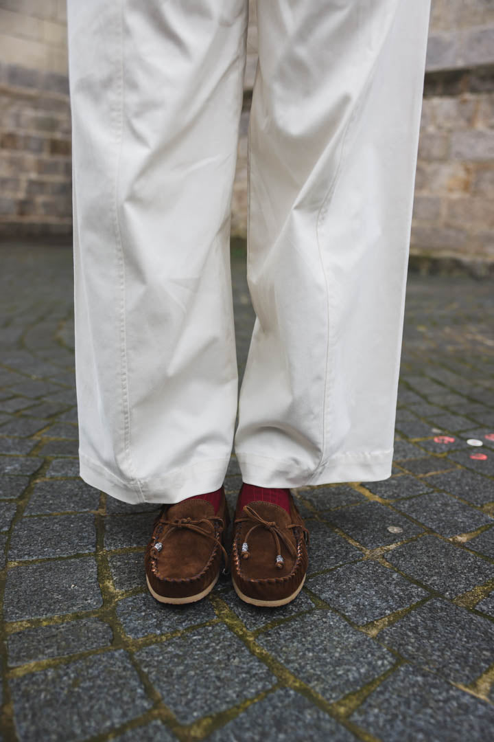 Pantalon Louis barrel écru