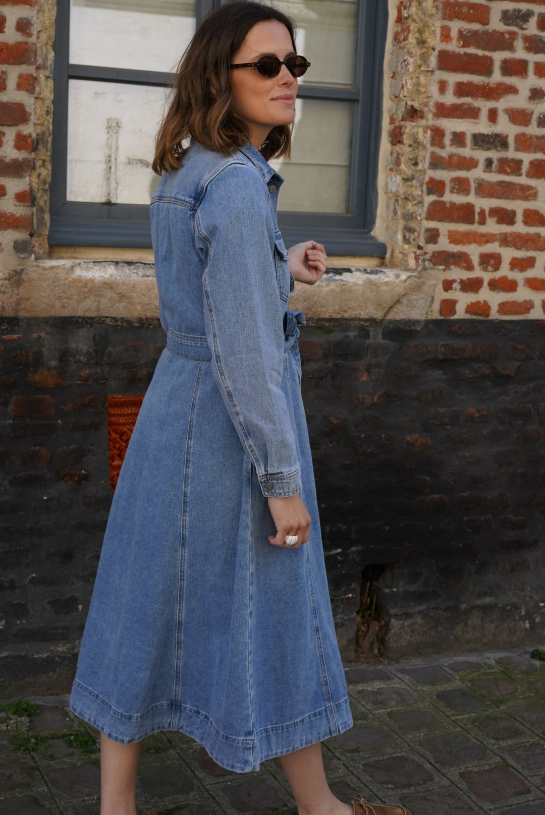 Rosalie long denim dress