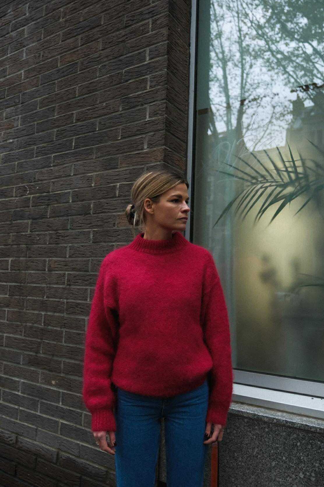 Pull ERIC rouge foncé