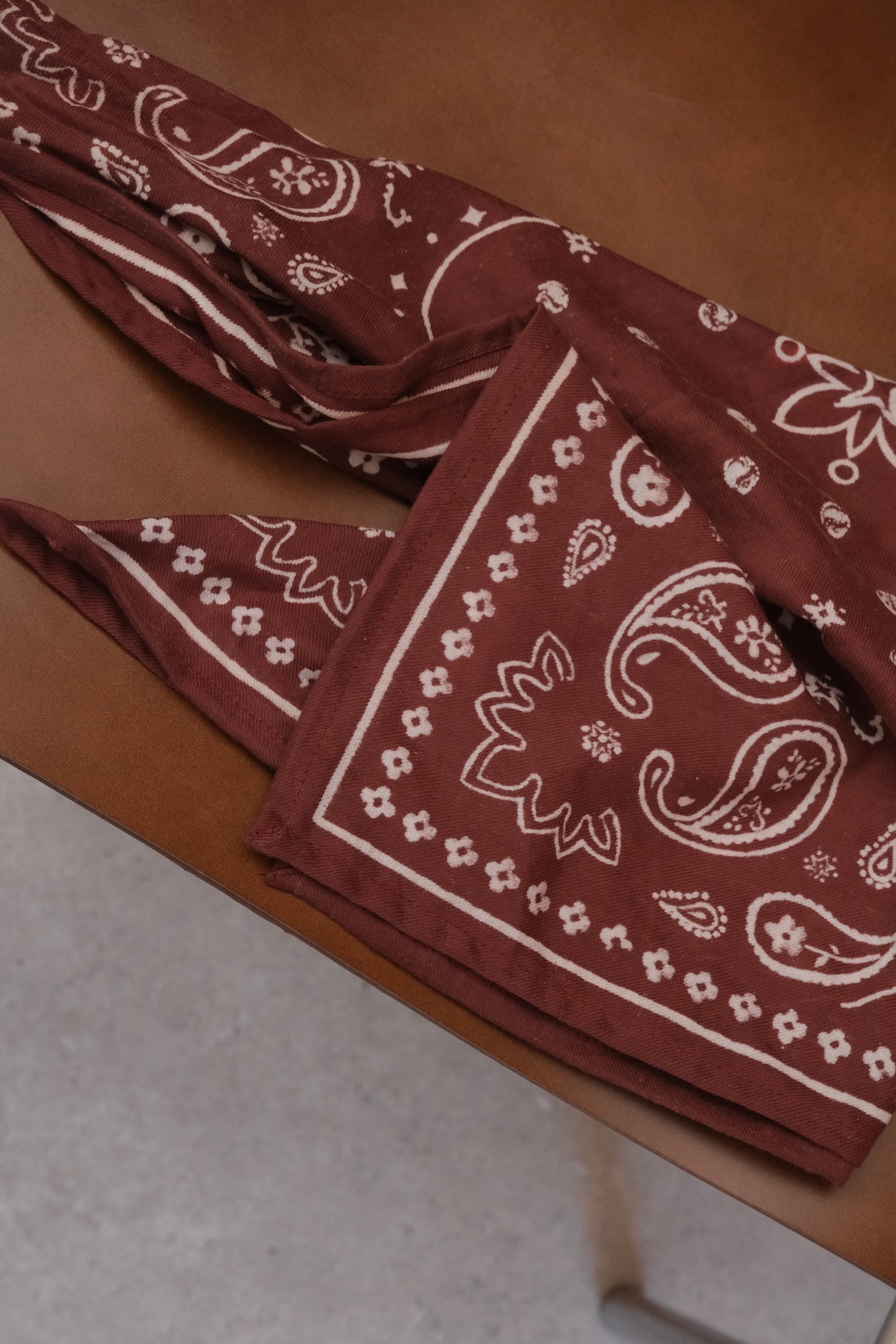 Foulard bandana grenat