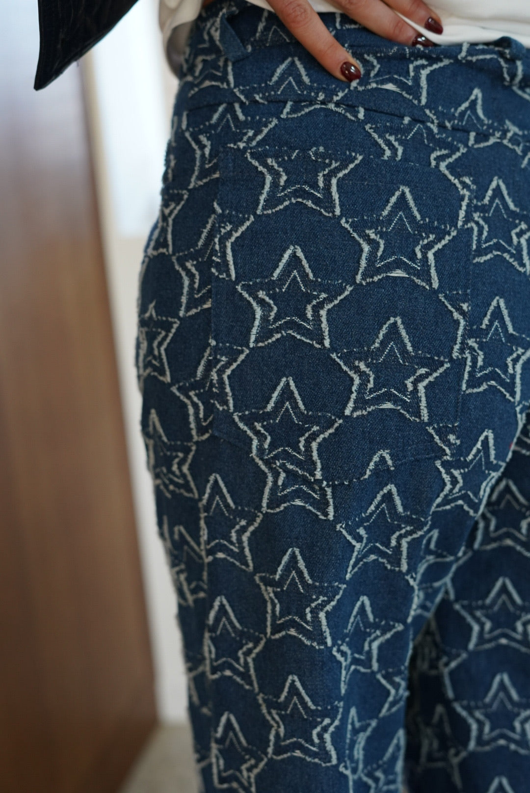 Isaac extra-wide star-print jeans