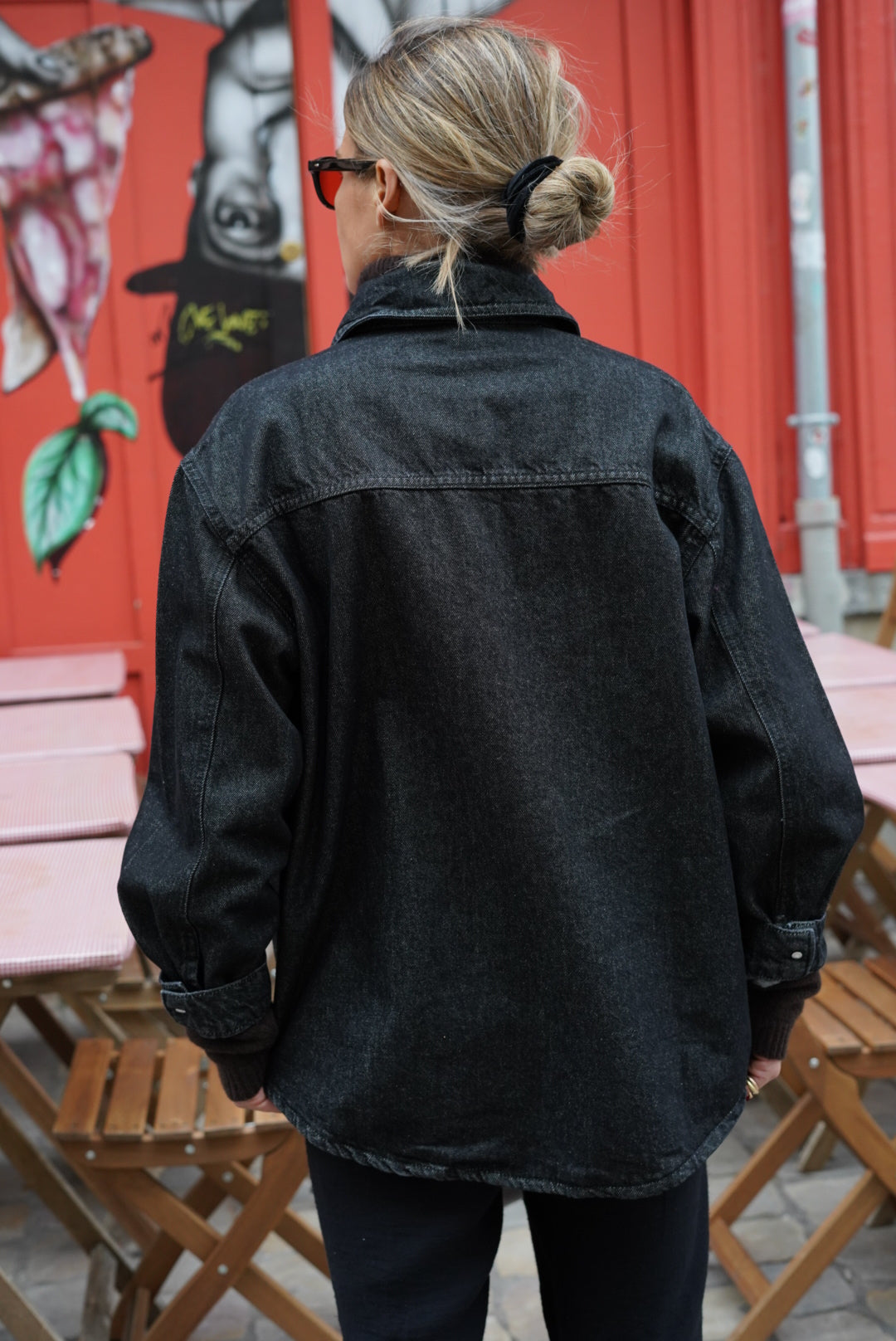 Surchemise Daphné denim noir