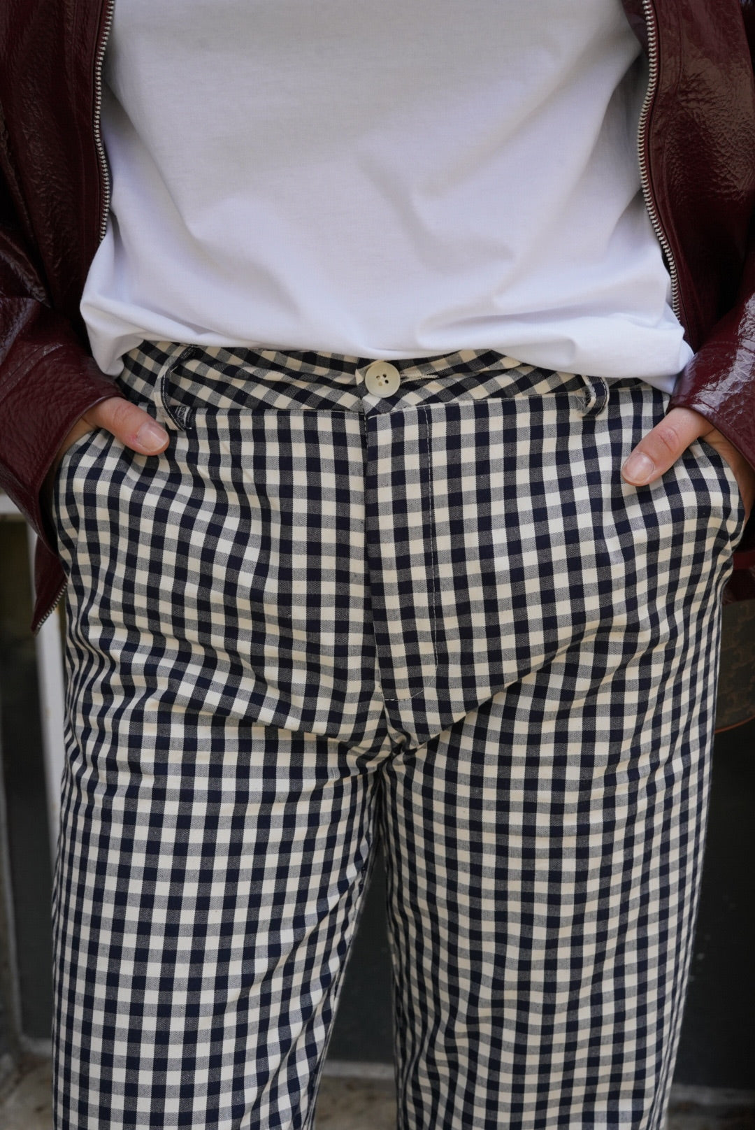 Emile navy gingham pants