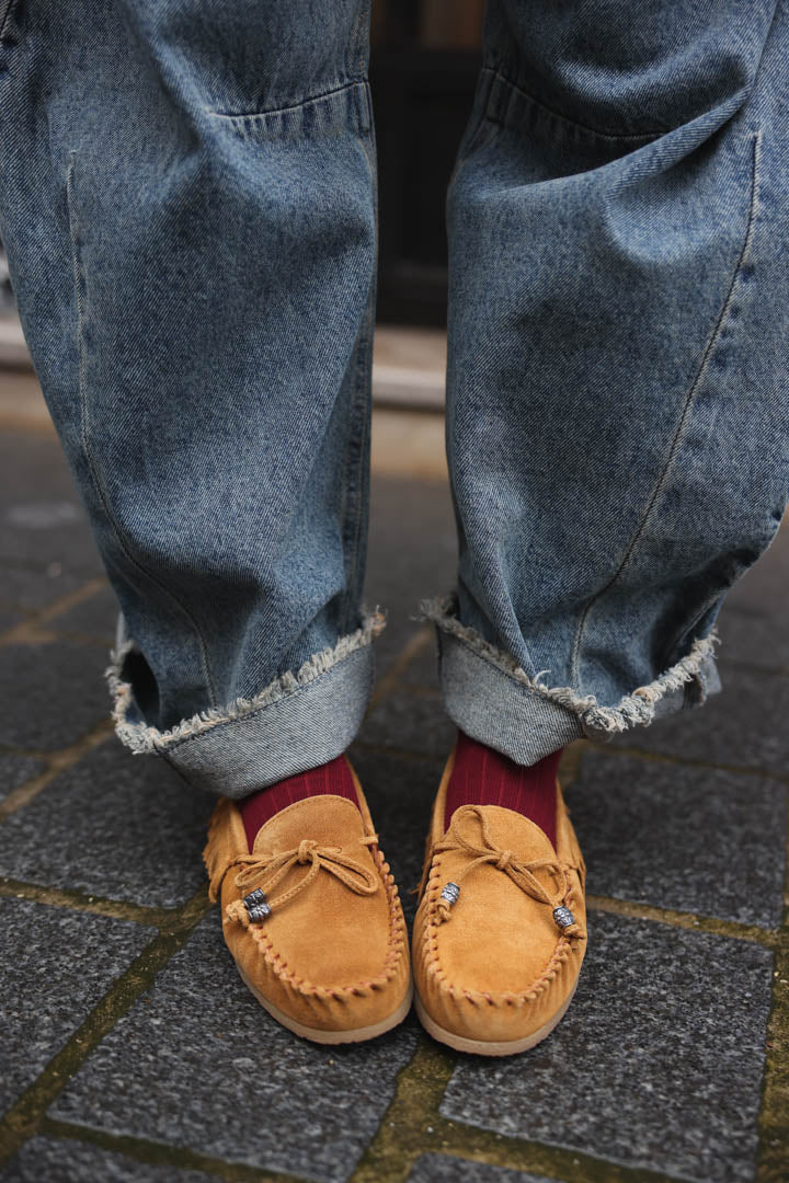 Mocassins daim camel