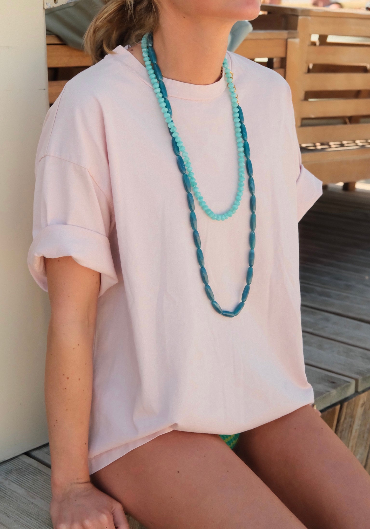 T-shirt Achille rose pâle