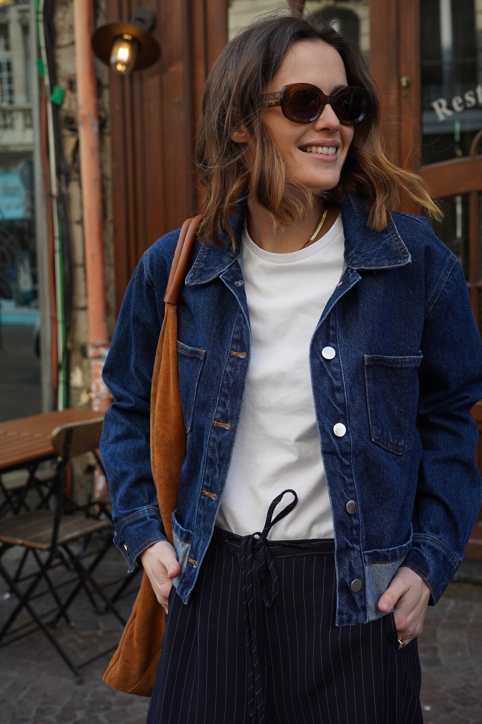 Veste revers Roxane denim