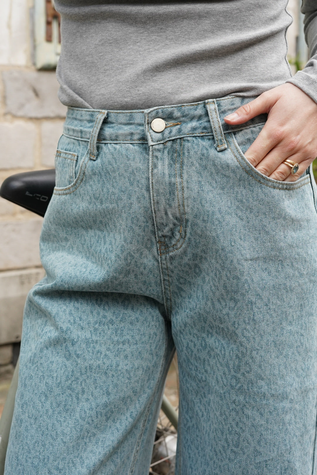 Jean Romeo leopard blue