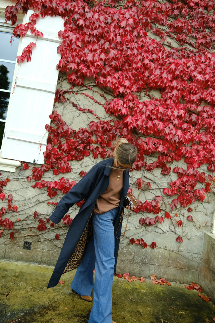 Trench PAUL marine/léopard