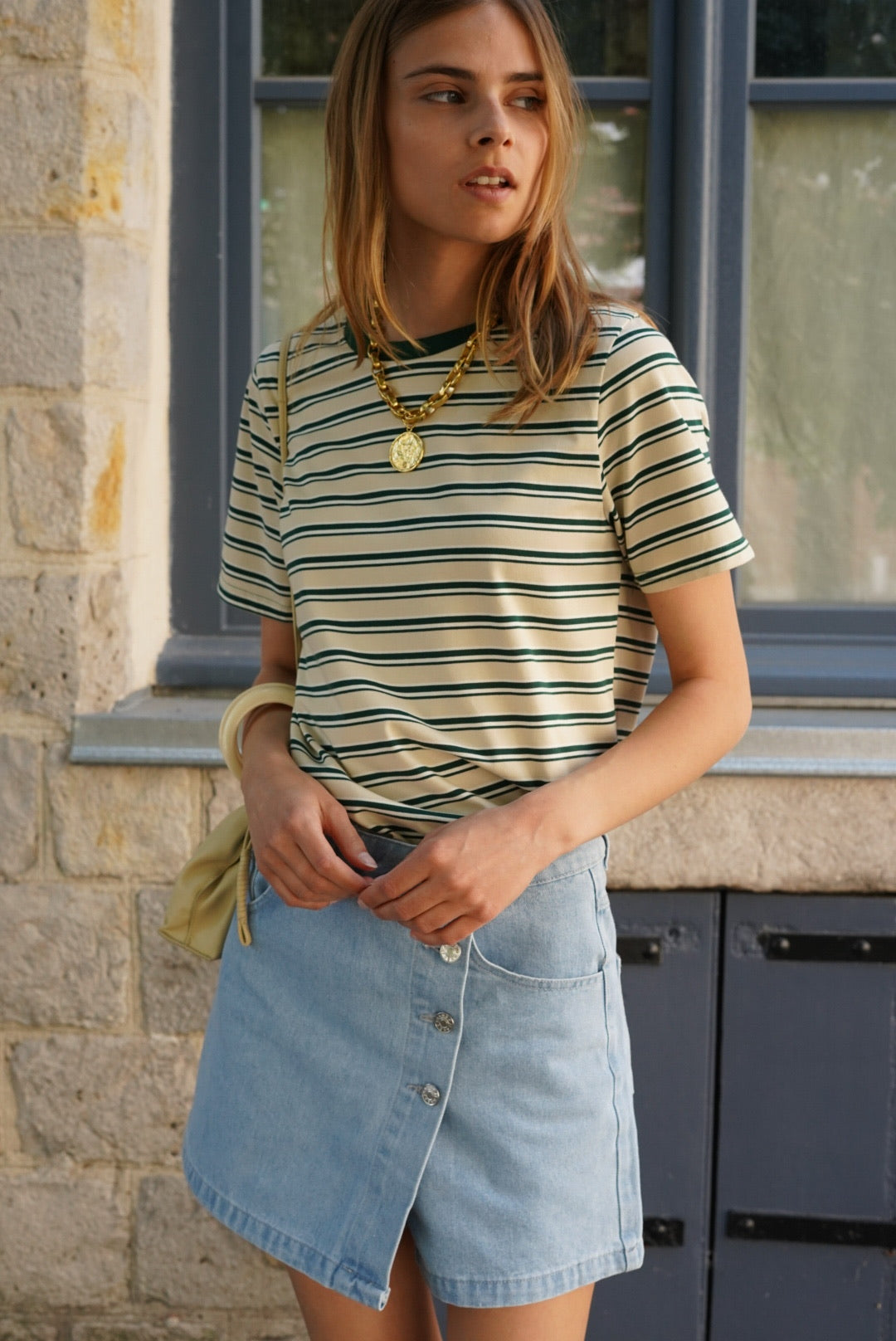 Jupe-short Sophie denim clair