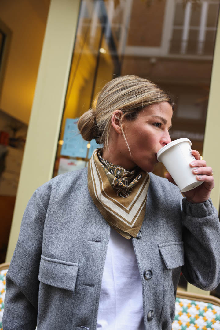 Foulard TOM motif kaki