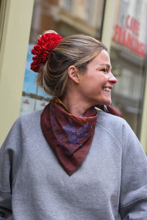 Foulard GEORGES motif marron