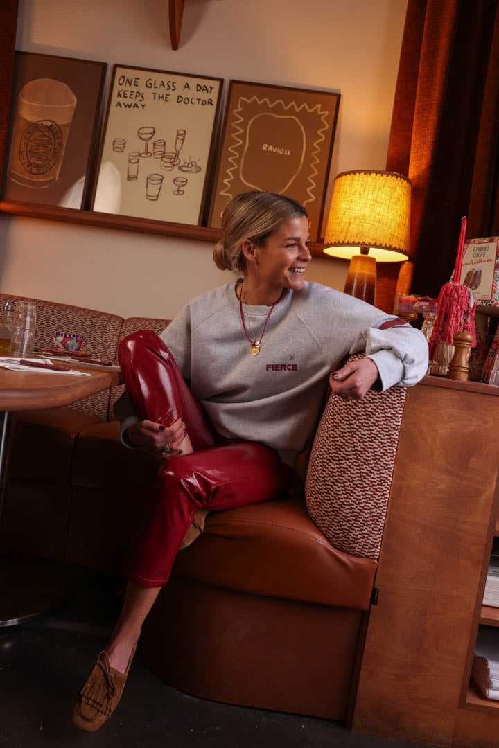 Pantalon BRUNE vinyle rouge