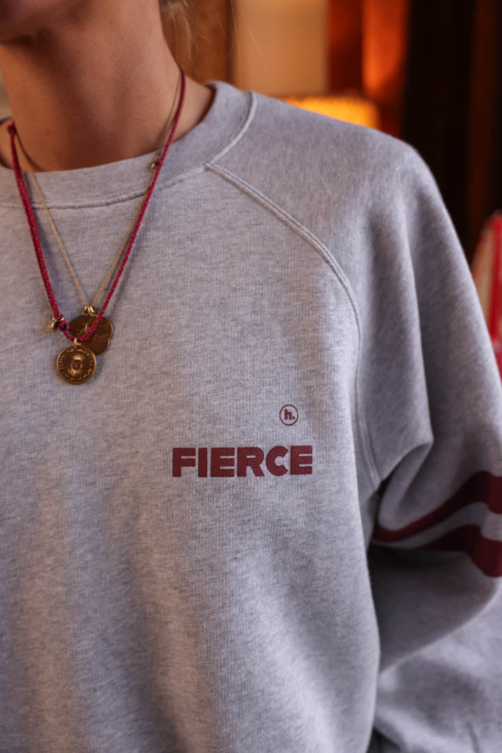 Sweat JOSEPH FIERCE gris/bordeaux