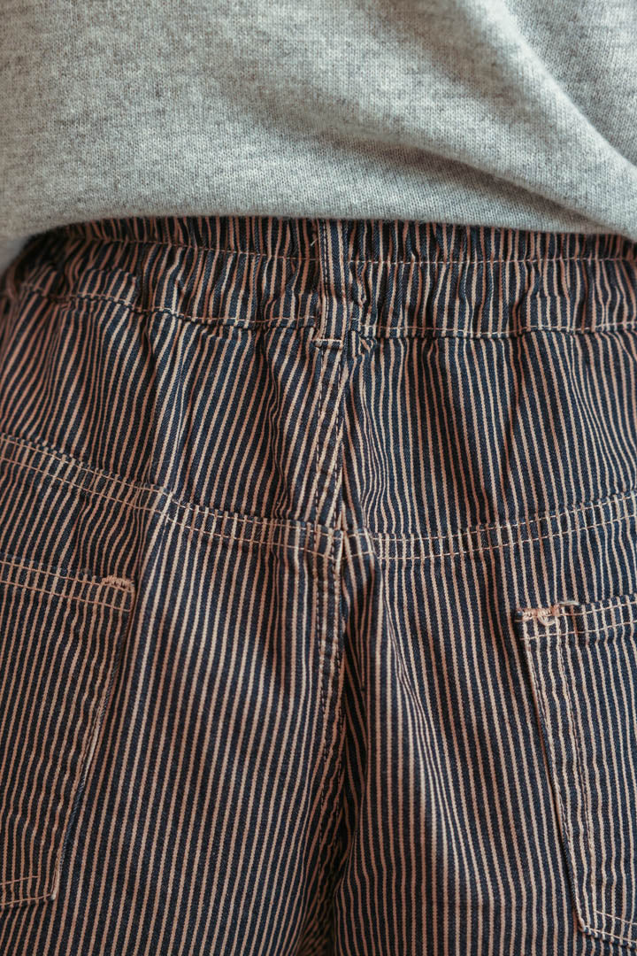 Pantalon ballon Marceau rayé moka