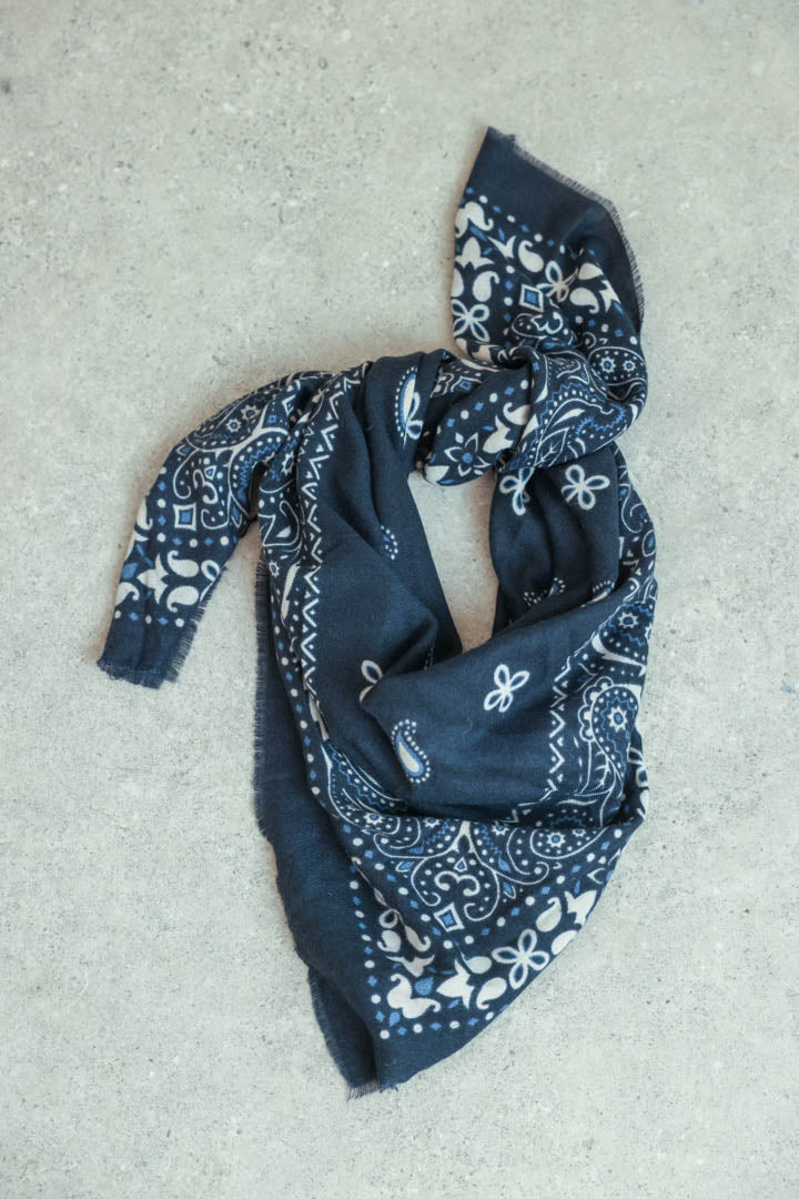 Navy bandana scarf