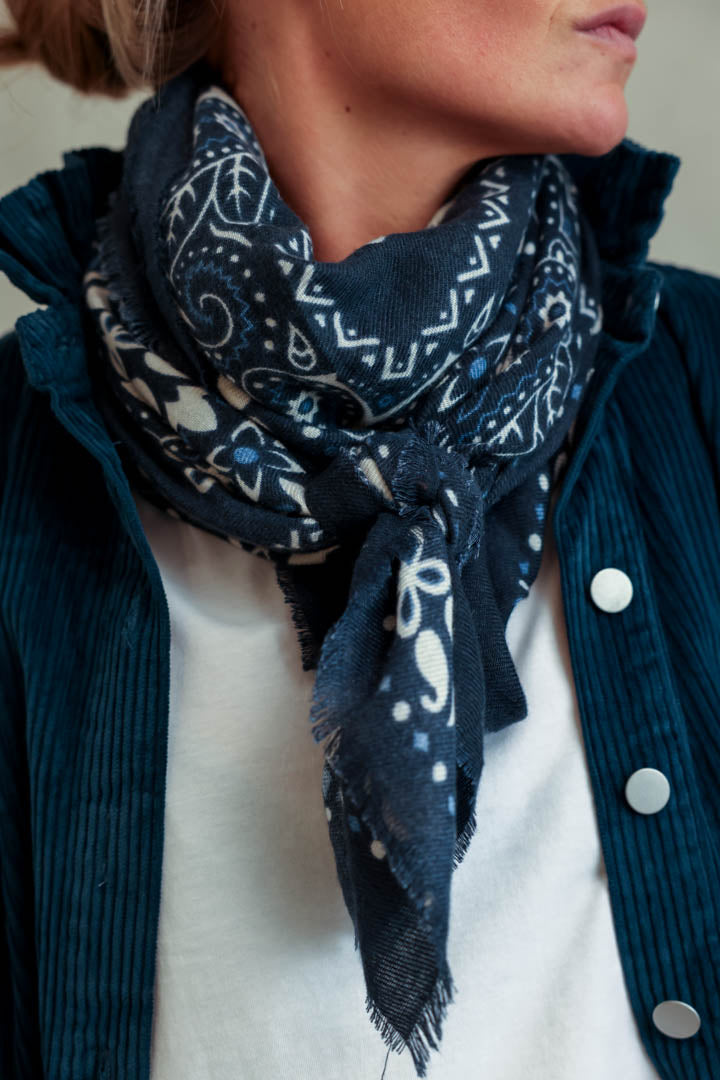 Navy bandana scarf