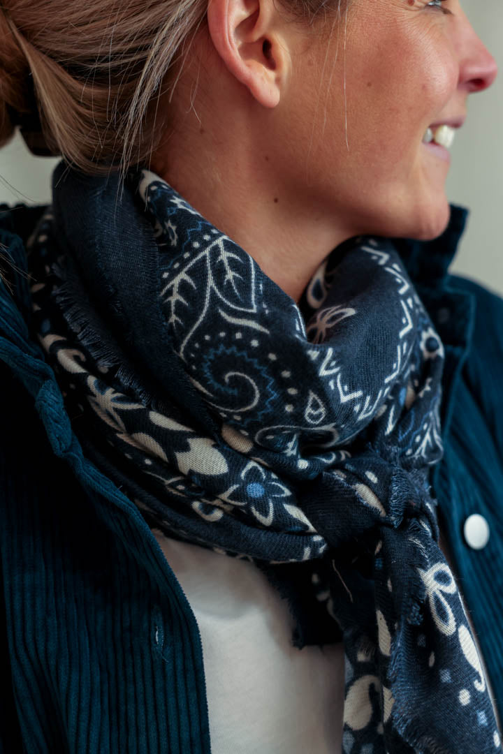 Navy bandana scarf